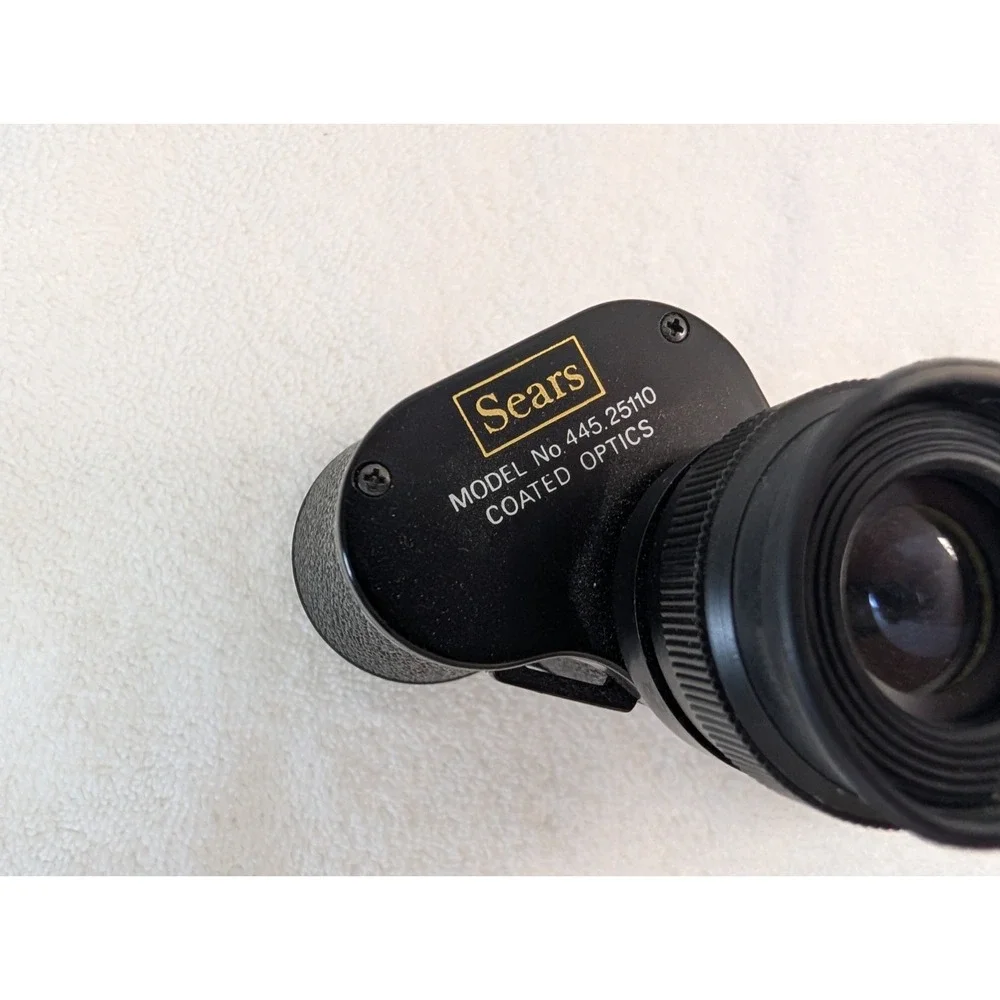 Sears Binoculars 7x35mm Wide Angle 500 ft @ 1000 yds, Black Vintage w/ case